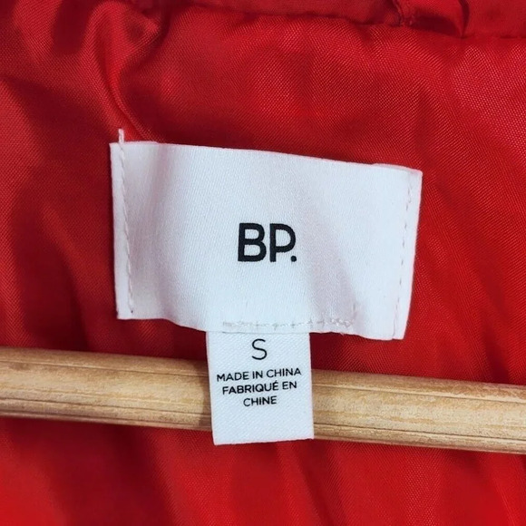 BP Nordstrom Puffer Warm Oversized Long Sleeve Jacket in Red Goji Size S NWT - Picture 8 of 11